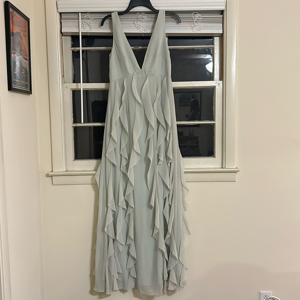 W•Too Sage Green Bridesmaid Dress Size 8